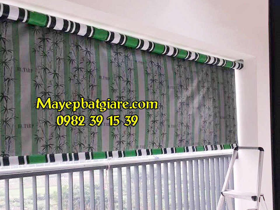bạt che nắng mưa tự cuốn bạt mái thả