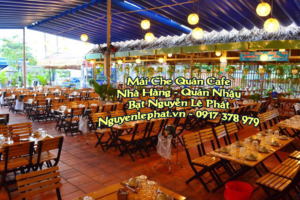 Mái che quán cafe sân vườn